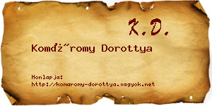Komáromy Dorottya névjegykártya