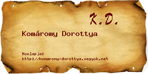 Komáromy Dorottya névjegykártya