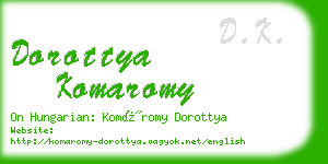 dorottya komaromy business card